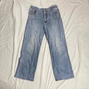 Blue Straight Leg Jeans